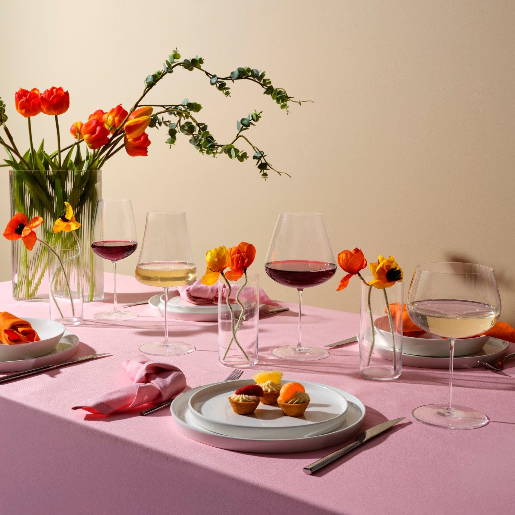 Nude Weinglas, Stem Zero Masterglass – Kristall-Rot- und Weißweinglas mit langem Stiel für jeden Wein und Champagner, bleifrei, spülmaschinenfest, 404 ml