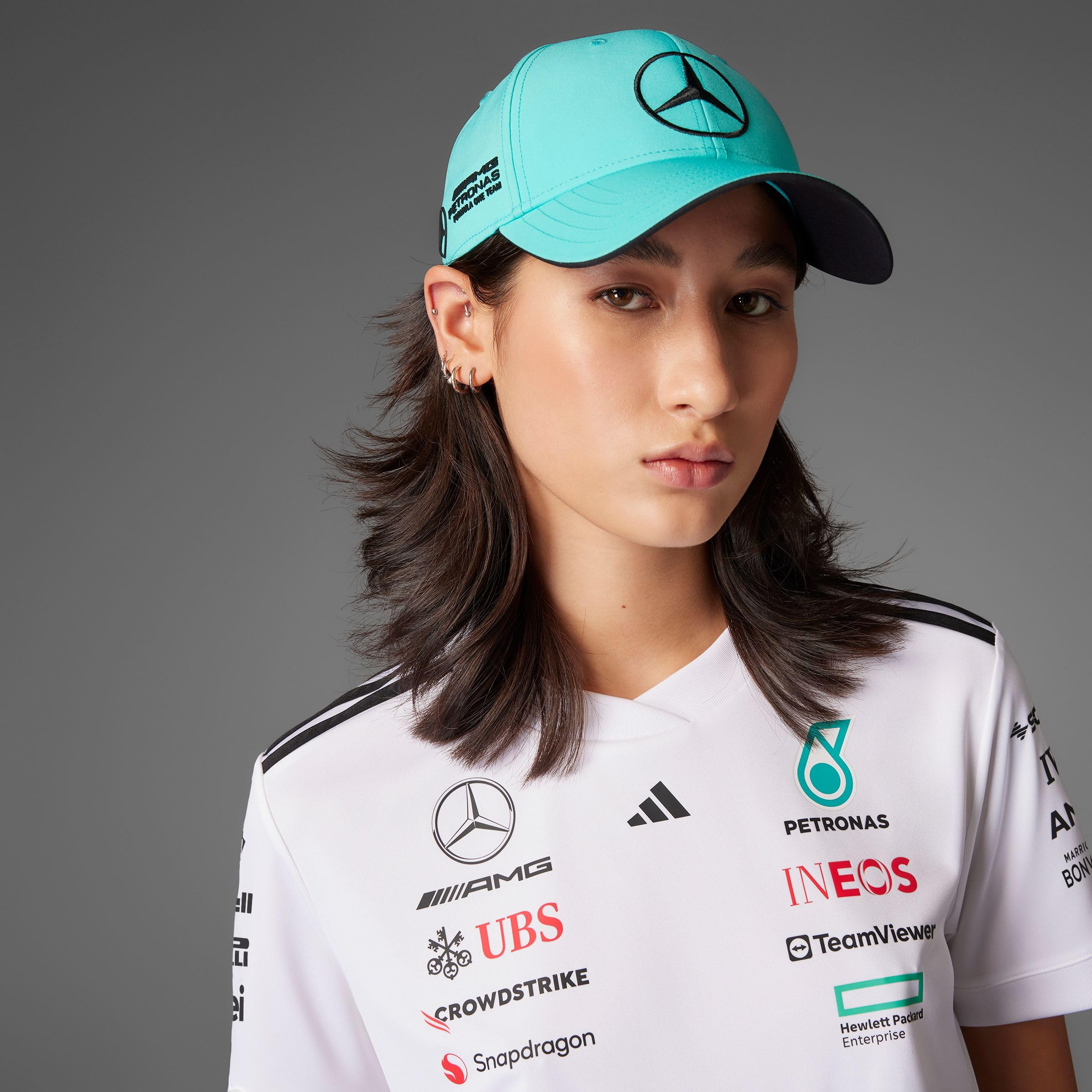 adidas Uniseks MERCEDES - AMG PETRONAS FORMULA ONE TEAM DRIVER CAP, semi mint rush/black, XXS