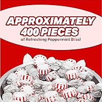 Vista 5 de CHAIN & JO SWEETS Starlight Peppermints - Mentas de 5 libras, aproximadamente 400 caramelos de menta envueltos individualmente, mentas de caramelo