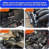 Vista 6 de Adaptador de tubería macho 4AN a NPT de 1/4 pulgadas, adaptador recto de aluminio de 4AN a 1/4 de pulgada NPT para accesorios de sistema