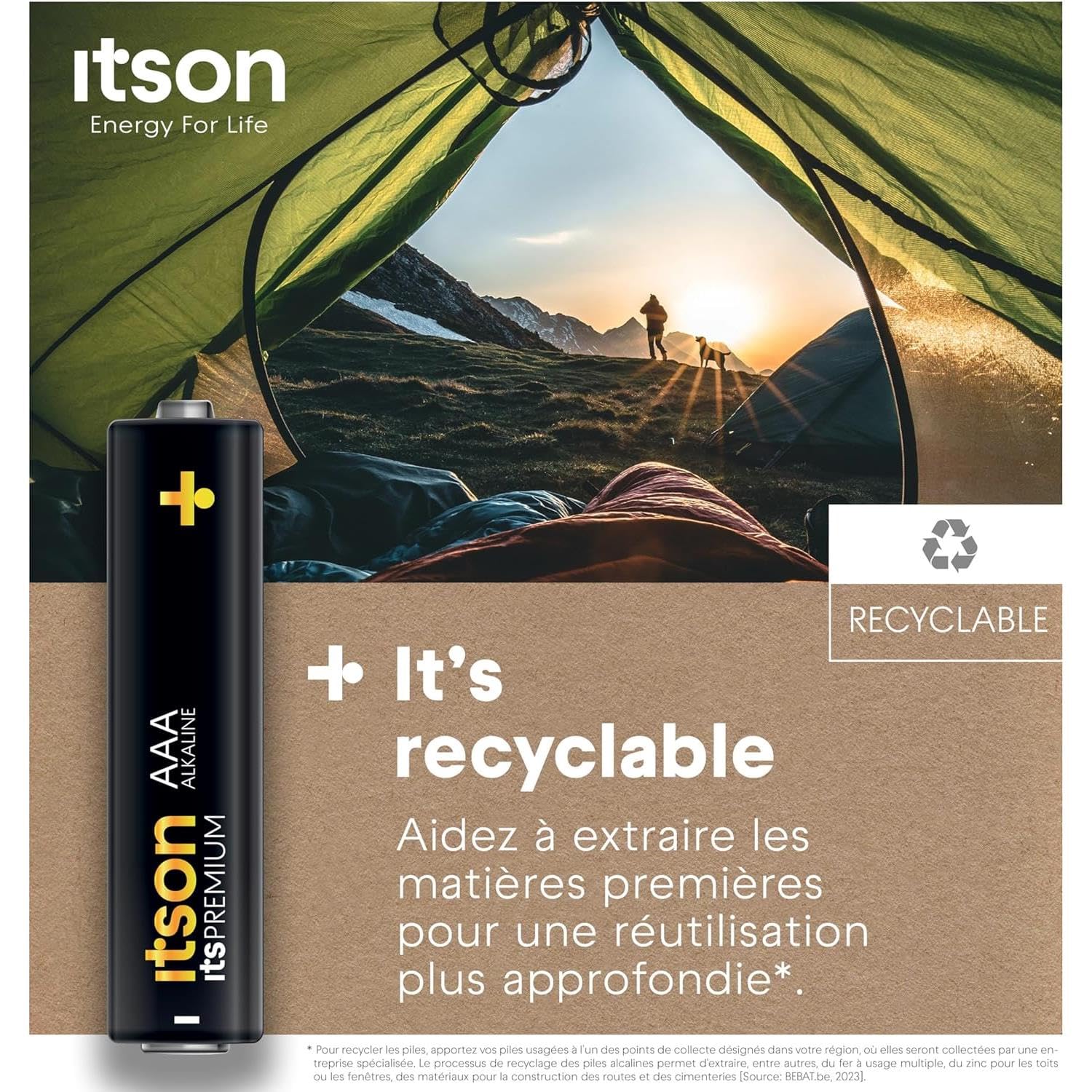 ITSON Pack de 6 x 10 Piles Alcalines LR03/AAA 1,5V itsPREMIUM