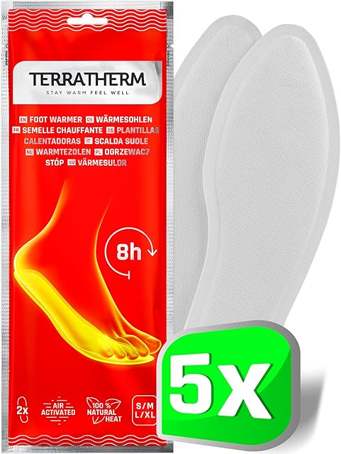 Insole Foot Warmers - 5 Pairs S, Feet Warmers, 100% natural warmth, Heat Pads as well as Warm Insoles for 8 hours of warm feet, Heat Warmers for shoes