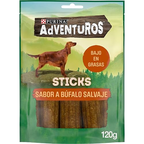 Purina Adventuros Sticks Snacks, premios, chuches para perros, 6 bolsas de 120g