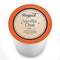Vista 2 de Prospect Tea Co. Cápsulas de té Chai de vainilla con cafeína compatibles con cafeteras K Cup incluyendo 2.0, 40
