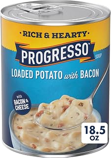 Progresso Rich & Hearty Loaded Potato Soup with Bacon & Cheese, 18.5 oz Canned Creamy Comfort Food