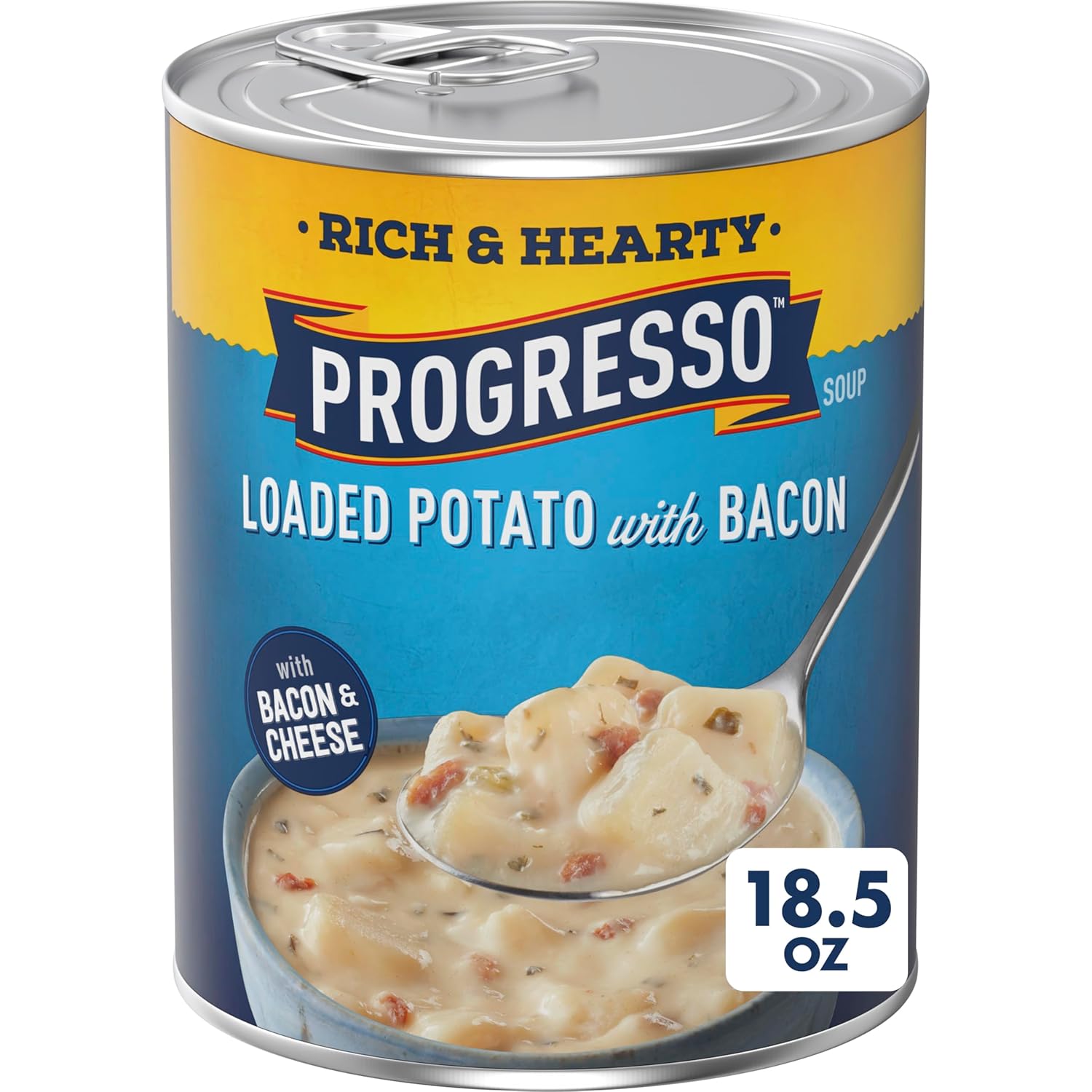 Progresso Rich & Hearty Loaded Potato Soup with Bacon & Cheese, 18.5 oz Canned Creamy Comfort Food