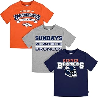 Gerber NFL Unisex-Baby NFL Short Sleeve Team Fan Tee Shirt, Pack of 3