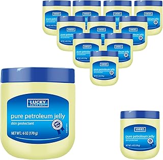 Sponsored Ad - Lucky Super Soft Small Petroleum Jelly for Dry Skin, Skin Protectant Jelly Forms Water-Resistant Barrier Ag...