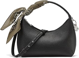 DKNY womens Imma Crossbody Bag With Logo Keychain and Tie Scarf