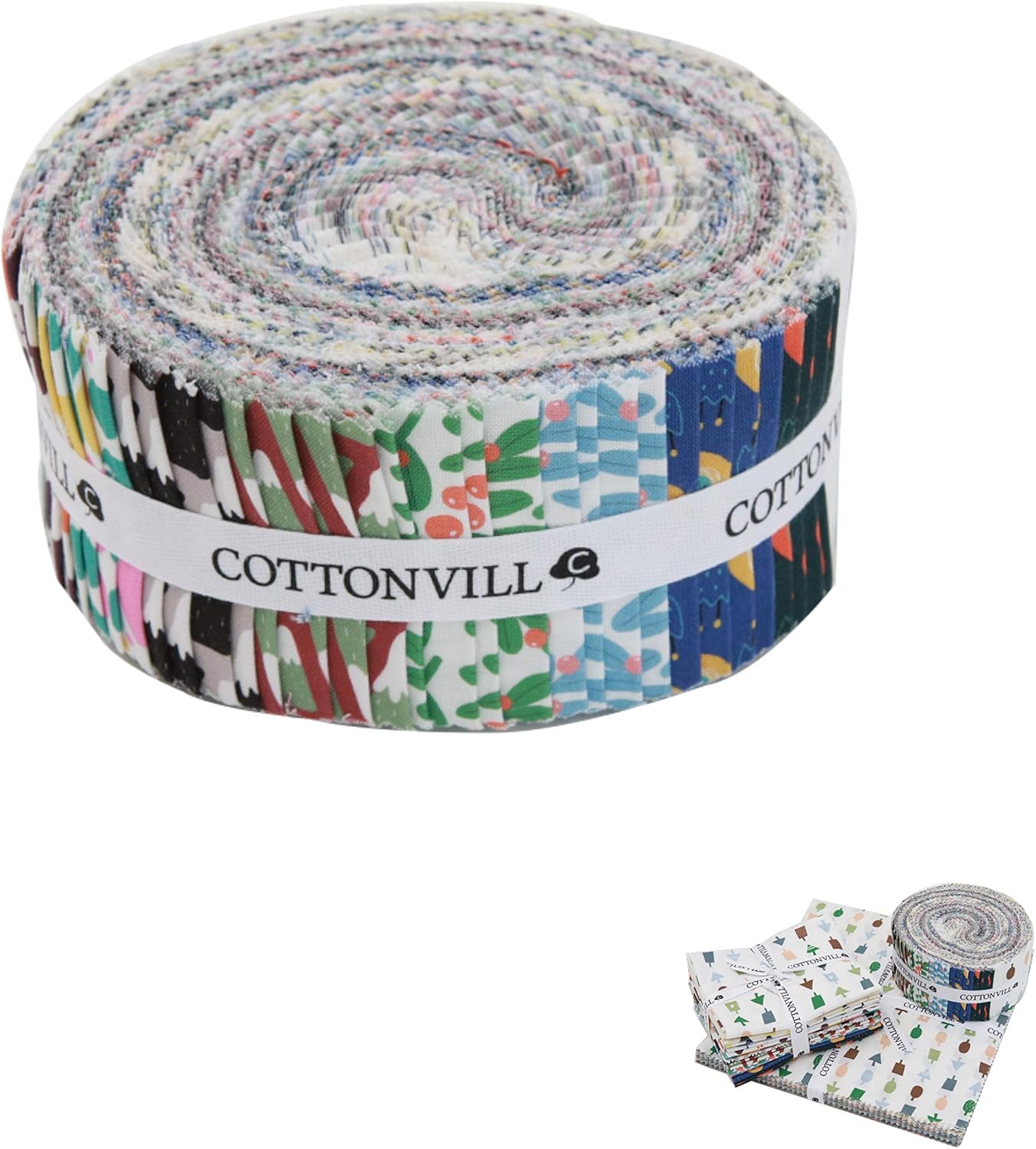 COTTONVILL MALLANGLUNA Collection 20COUNT Cotton Print Quilting Fabric, Precuts (Quarter 12pcs, Animals)