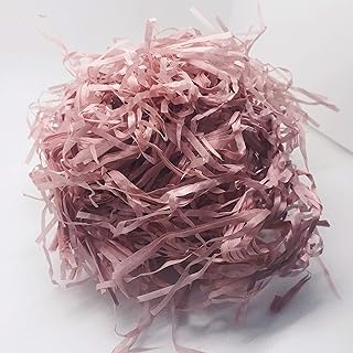 Antique Rose Dusty Pink Shredded Tissue Paper Shred Hamper Gift Box Basket Filler Fill Hamper (100g)