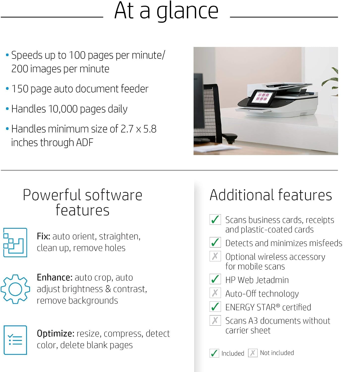 HP Digital Sender Flow 8500 fn2 OCR Document Capture Workstation (Renewed)