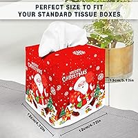 Vista 105 de Tissue Box Cover Square Decorative Tissue Box Holder Cute Funny Cube Tissue Case Cover-Alpaca Tissue Box Cover