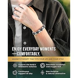 MagnetRX Hematite & Moonstone Bracelet - MAX Strength Magnetic Hematite Bracelets - Natural Moonstone Crystals White Beaded Bracelets for Women