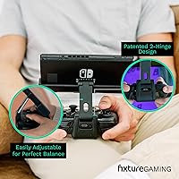 Vista 5 de Fixture S2 Bundle Gaming Console Monitor and Controller Mount with Carrying Case Compatible with Nintendo Switch OLED and Pro Controller