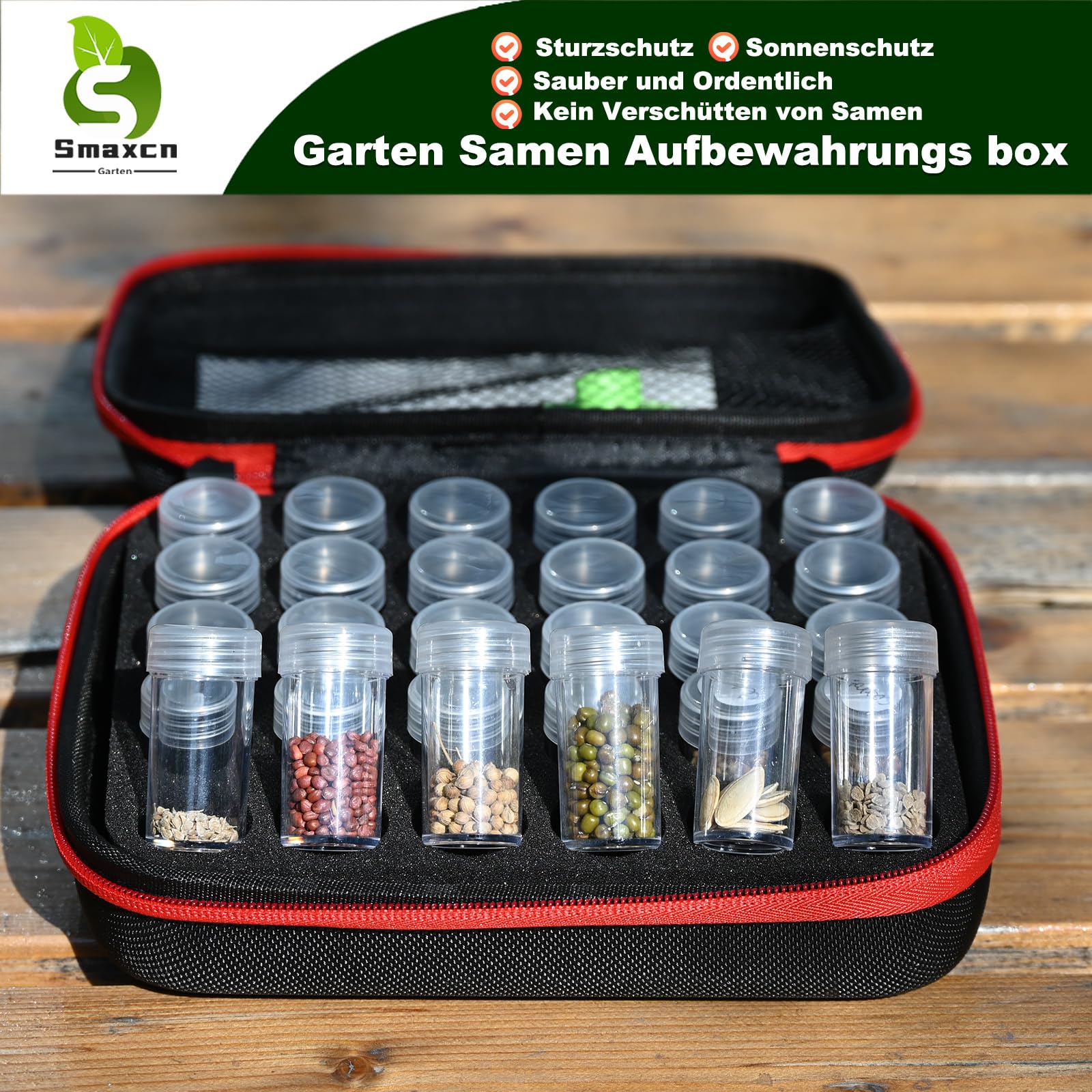 Lot de 30 compartiments de rangement pour semences, robuste, avec sac à fermeture éclair et étiquettes autocollantes, pour fleurs, légumes, graines de légumes, graines d'herbes, graines de