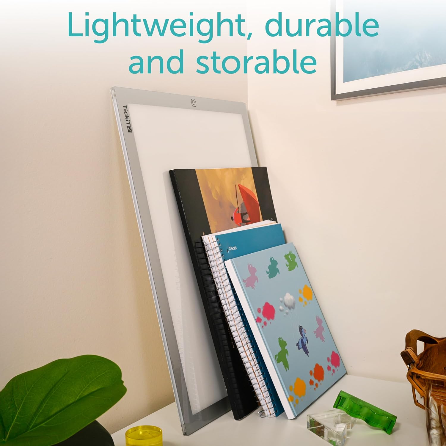 tickit Light Panel | Rectangular | Ultra Bright LED | Adjustable Brightness | Light Board for Kids | Tracing, Sensory Exploration and Color Mixing