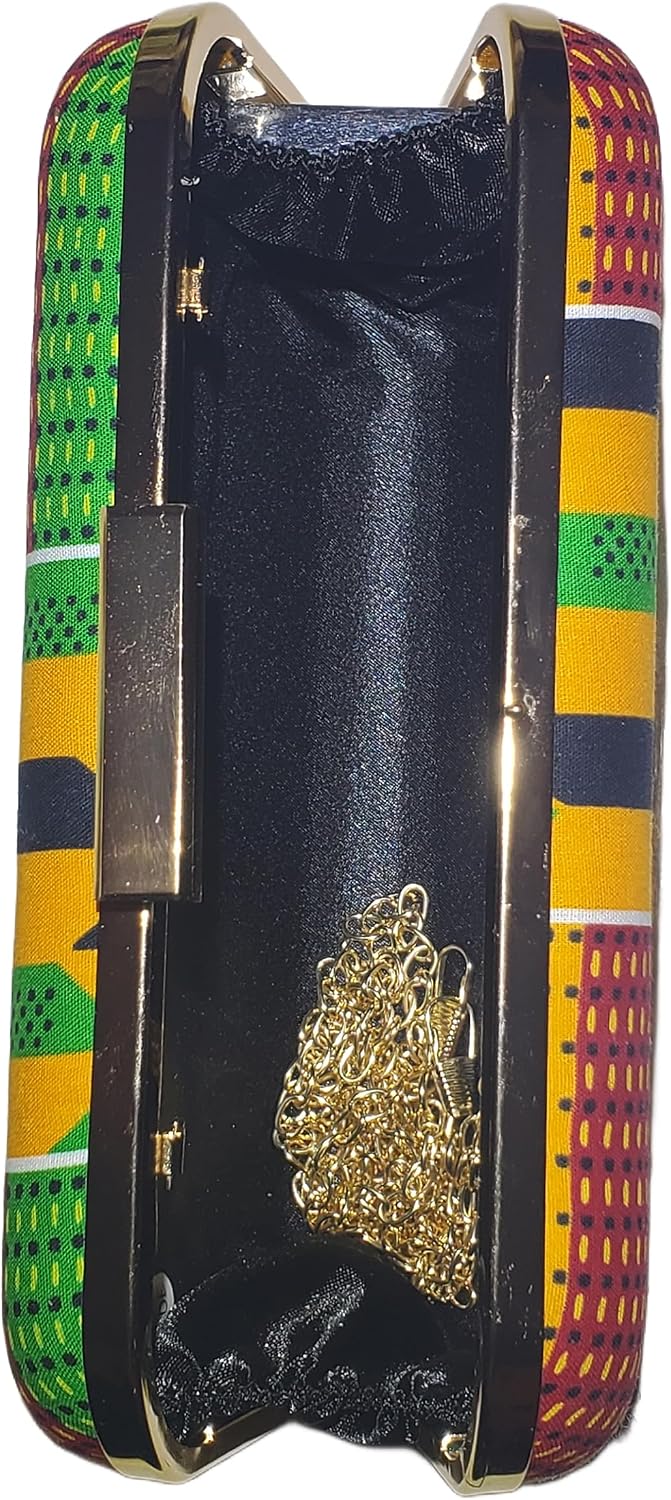 Ahiastring African clutch purse/kente purse/Ankara fabric clutch purse/Tribal clutch purse/Multicolor purse