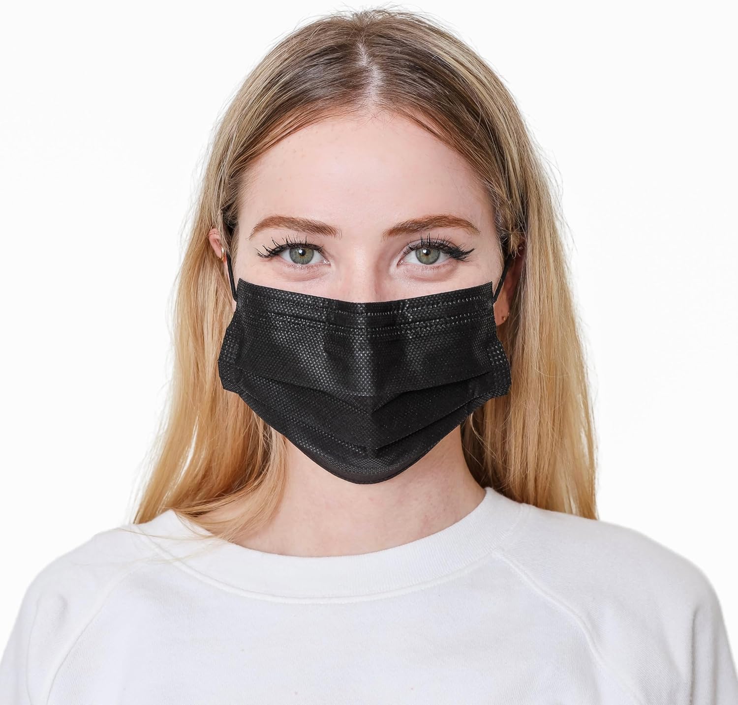 Disposable Face Masks, 3 ply, Protective Dust Filter, PPE Safety Mouth Cover, and Nose Shield