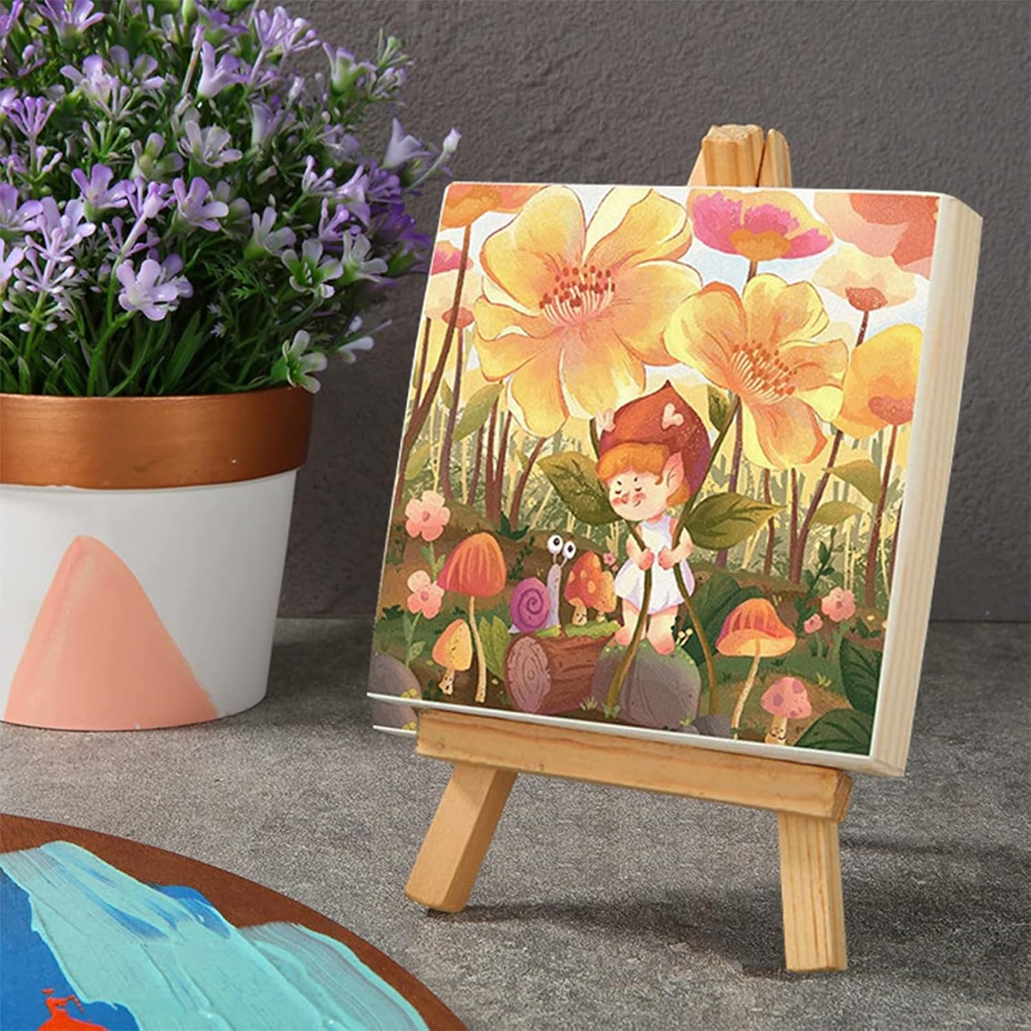 10 Pack Wood Board 8 x 8 inch Unfinished Wooden Canvas Board Square Wood Board Wooden Canvas Board Blank Wooden Canvas for Painting Painting Pouring Burning and DIY Craft Projects