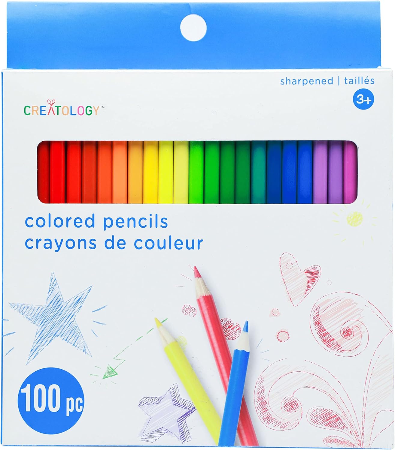 Creatology Colored Pencil Set – Assorted Colors, Pre-Sharpened for Drawing & Coloring, Ideal for Kids' Crafts & Art Projects, 8 Pack