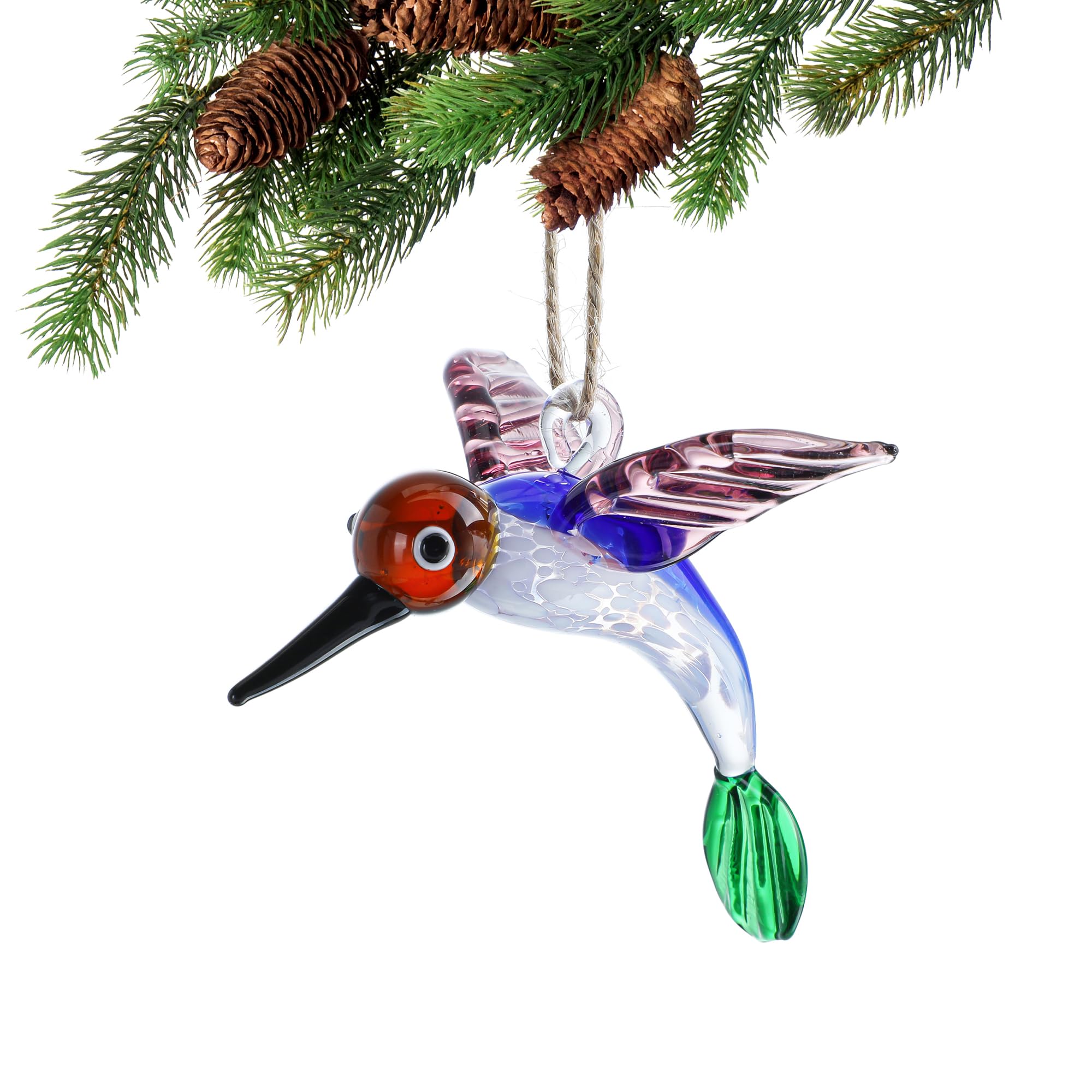 4 Décorations De Noël En Forme De Colibris En Acrylique Coloré - Ornements Pour Sapin, Décoration Intérieure Hivernale - Cadeau Pour Amoureux Des Oiseaux - 7