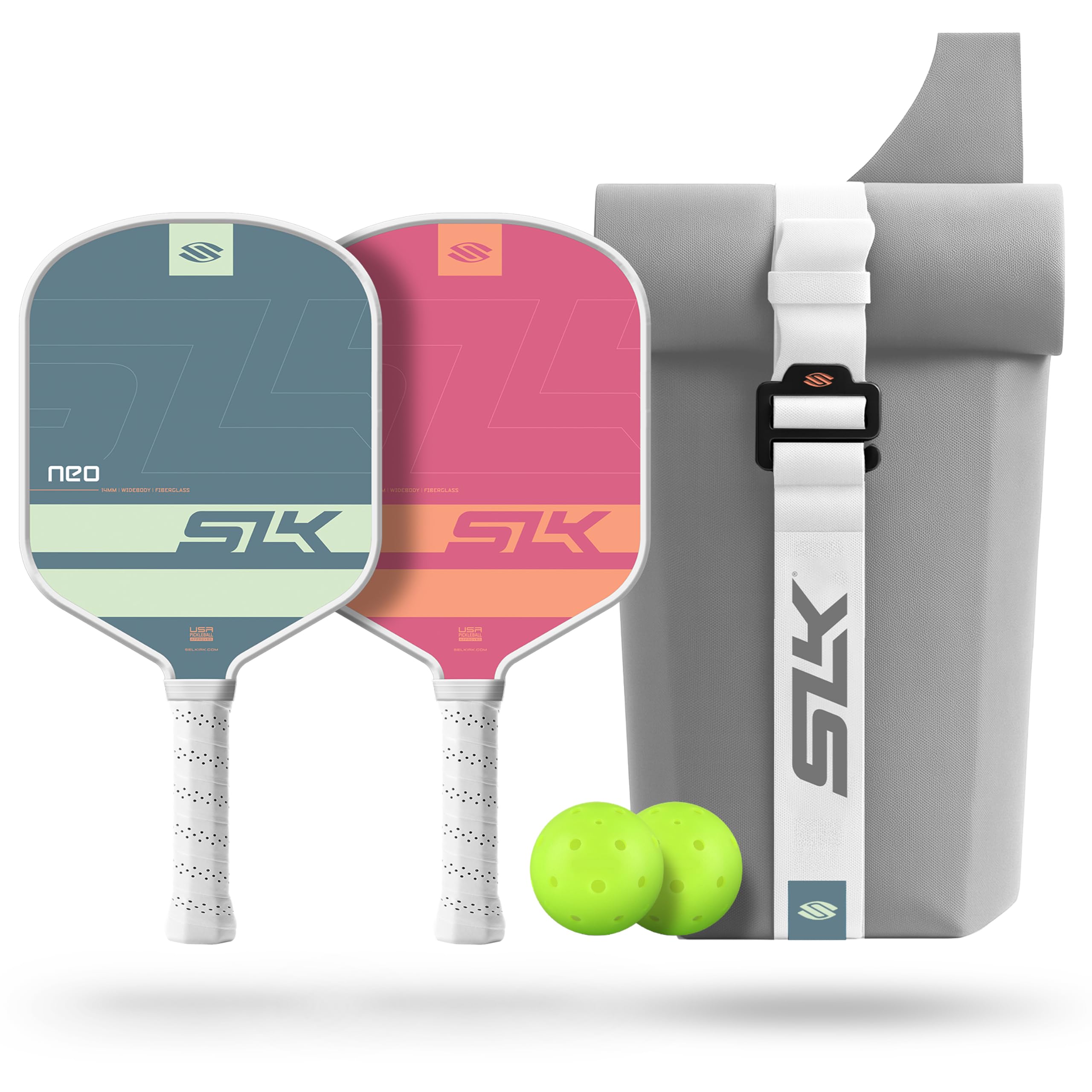 Selkirk Sport SLK Neo Pickleball Paddles Set of 2 + Pickleballs + Sling Bag