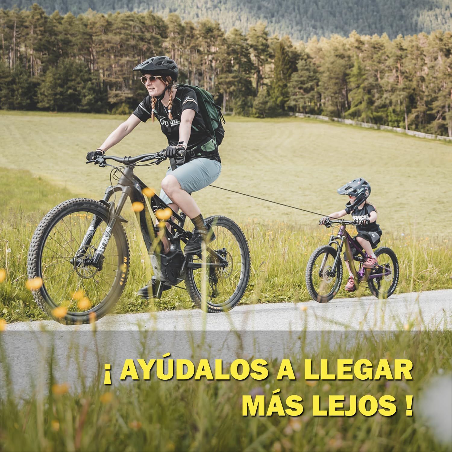 Trax Pro Sistema de Remolque Bicicleta Autoretráctil Cuerda Remolque Bici 130 kg