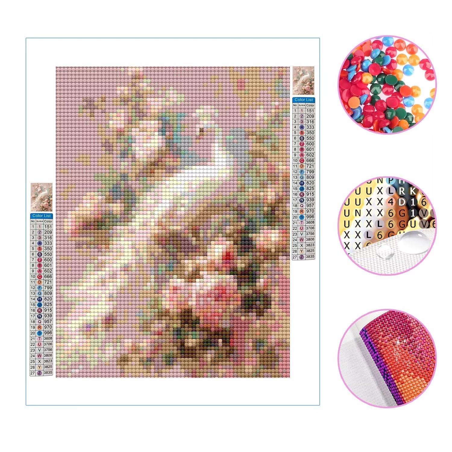 Diamentowe malowanie paw 75x100cm diamentowe malowanie dzieci piwonia, 2025 DIY diamentowe malowanie według numerów dorośli rzemiosło kryształowe puzzle diament ścieg krzyżykowy, dekoracja prezent