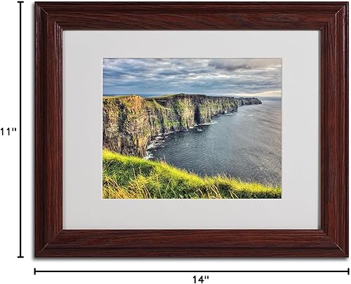 Miniatura 5 de Trademark Fine Art Cliffs of Moher Ireland por Pierre Leclerc - Lienzo decorativo para pared, marco de madera, 11 x 14 pulgadas