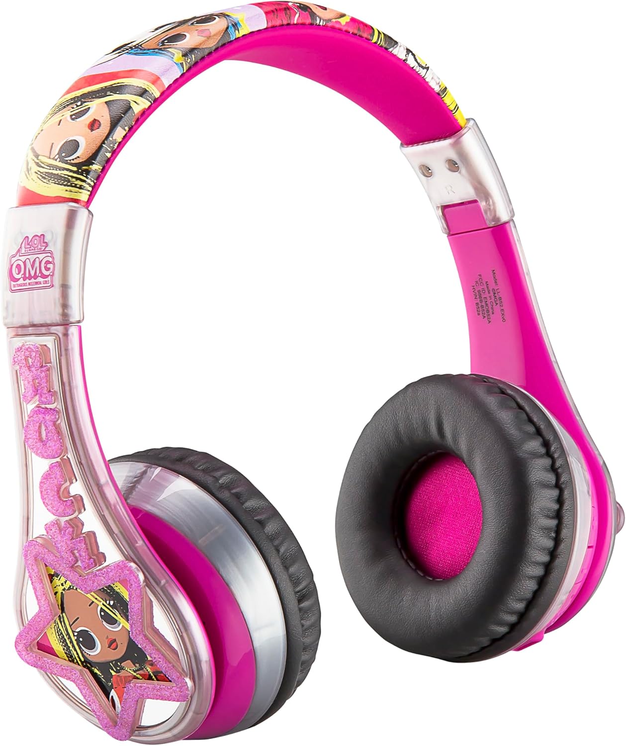 Side view of eKids LOL Surprise Kids Bluetooth Headphones