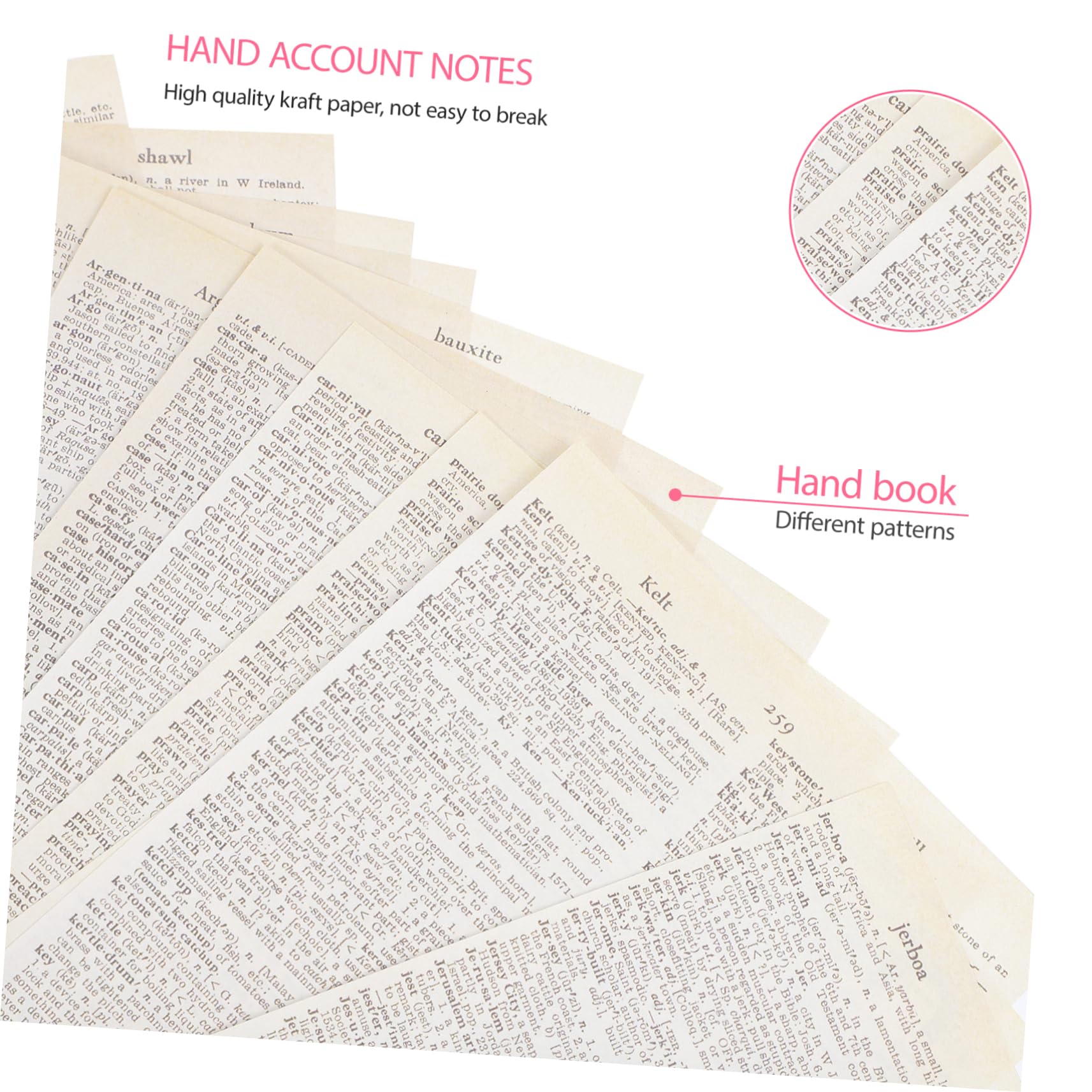 WEKAMOS Vintage Scrapbook Papier - 114 Blatt Kraftpapier Für DIY Bastelprojekte