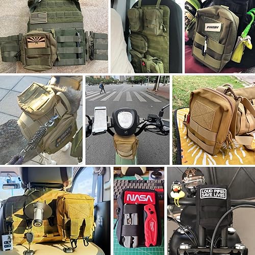 Vista 74 de TRIWONDER Bolsa de cigarrillos táctica Molle Pequeña Bolsa Militar Batería Cigarrillo Estuche EDC Utilidad Tarjetero Ranura Encendedor Mini Cigarro