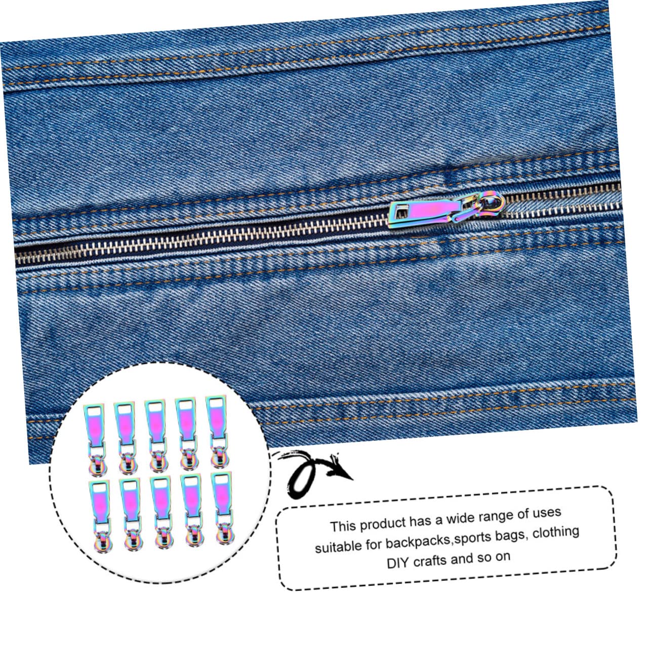 STOBOK 30piezas Deslizadores De Cremallera Metálicos Para Reparación De Ropa Accesorios Para Mochilas y Equipaje Resistente y Duradero