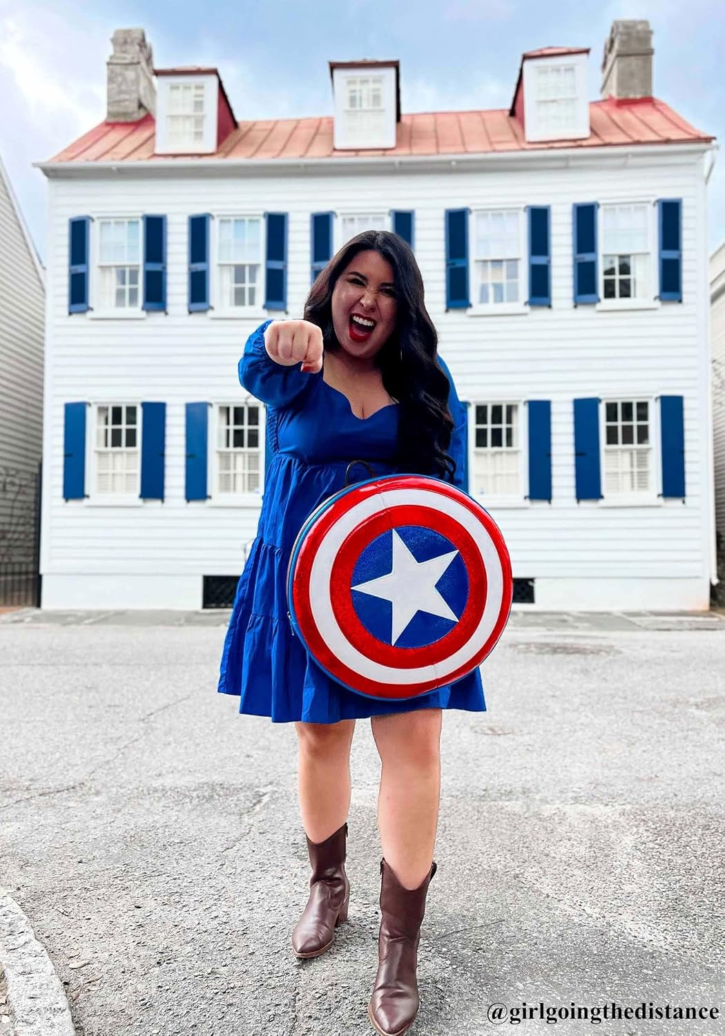 Loungefly Captain America Shield Backpack - The First Avenger Fashion Cosplay Bag for Heroes