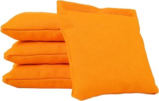 Premium Handmade 4" Mini Cornhole Bags (Set of 4) - Genuine Wisconsin Corn Filled - Rugged Duck Canvas & Upholstery Thread Stitching - Professional Tabletop Quality