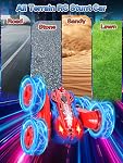 Voitures de télécommande Spider pour enfants, conduite à double côté 2,4 GHz RC Voiture, 360° Rotation et Flip, Stunt Car Toy avec bande de lumière pour Noël Cadeaux d'anniversaire pour 3 4 5 6 7 8 Âge Garçons Filles Idées cadeaux