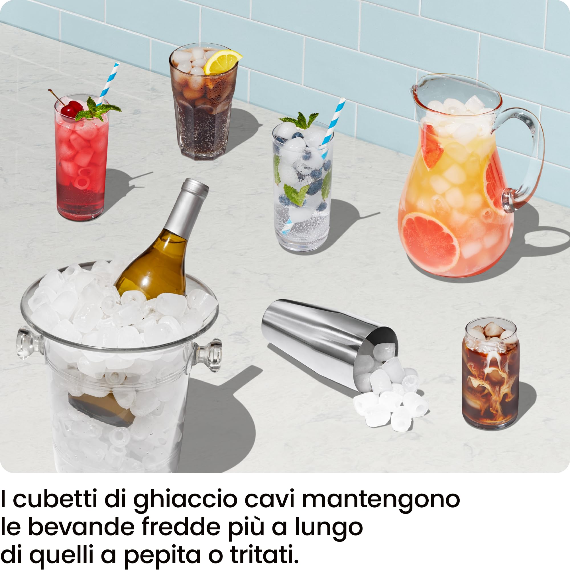 Iceman Macchina del Ghiaccio 10 kg/24h, 9 Cubi in 7 Min, Doppia Dimensione | portatile, autopulizia, per casa, cucina, ufficio e feste, paletta inclusa