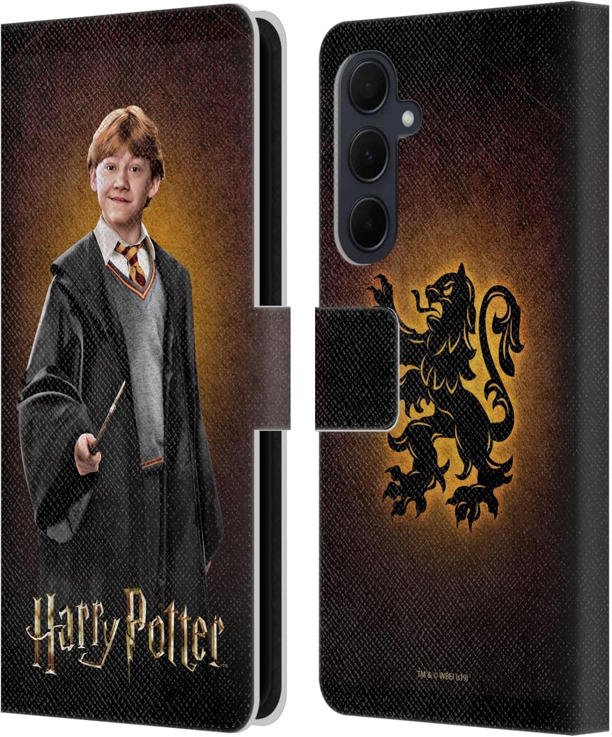 Head Case Designs Officially Licensed Harry Potter Ron Weasley Chamber of Secrets IV Leather Wallet Case Compatible with Samsung Galaxy A35 5G