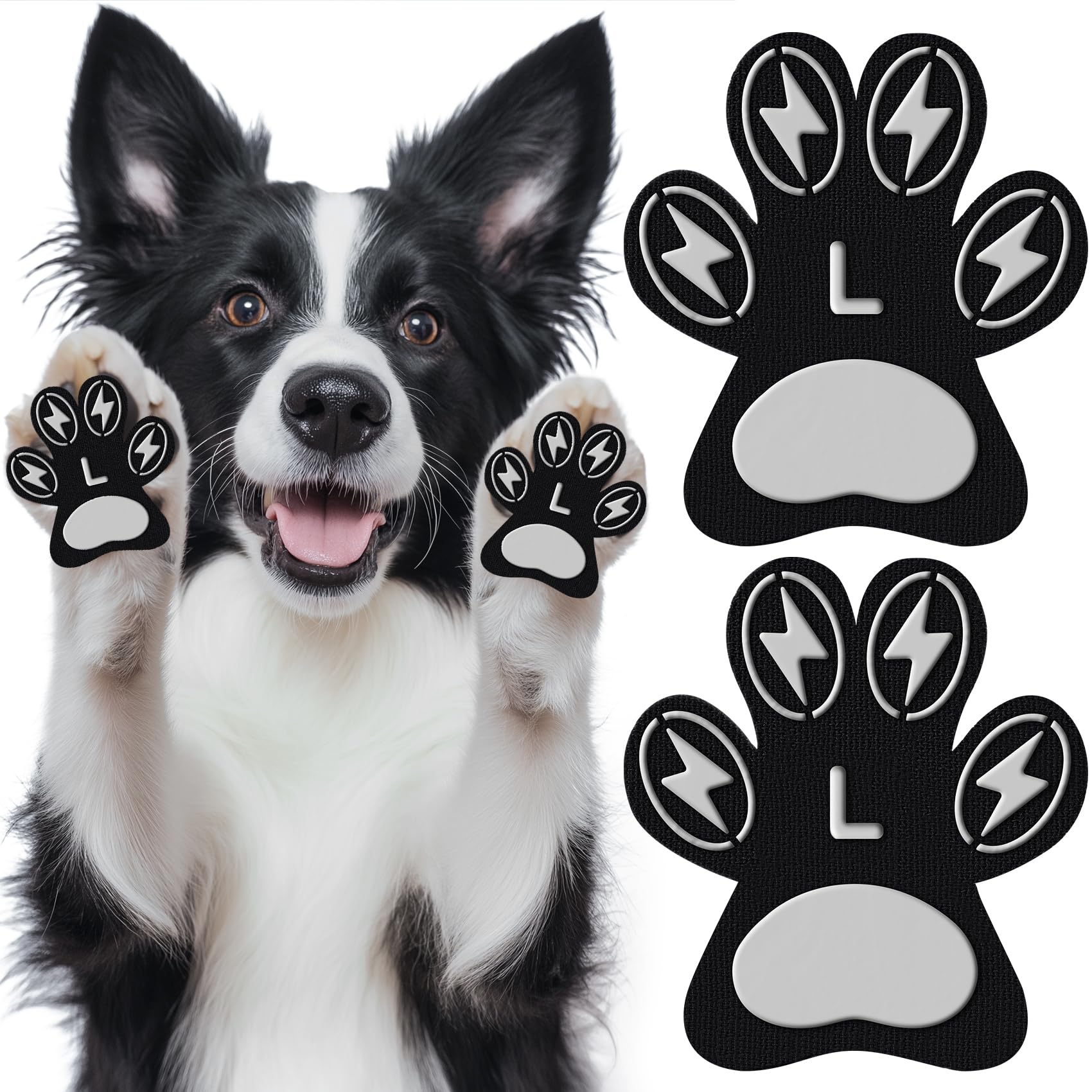 Dapaw Anti-Slip Dog Paw Pads, Paw Grip for Senior Dog on Hardwood & Tile Floors, Protector Pads for Hot Pavement, Paw Stickers for Dogs Feet with Strong Traction (5 Sets, 20 Pcs) M — view 12