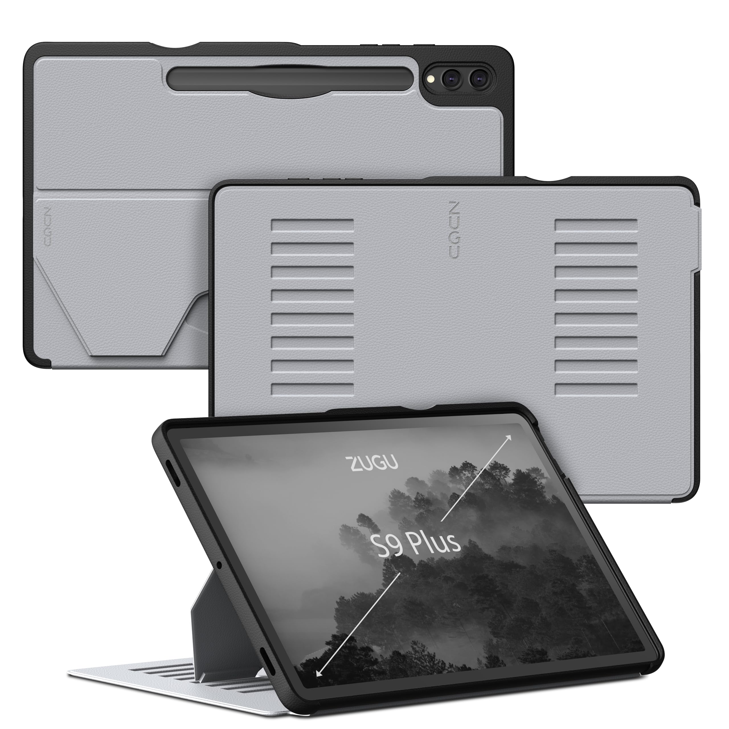 ZUGU CASECompatible with Samsung Galaxy Tab S10+/S9+, 12.4 Inch S10+/S9+ Tablet Case, Sleek Design Slim Protective Cover, Magnetic Stand, Sleep/Wake Magnetic Cover, Galaxy Tab S10Plus /S9 Plus, Artic