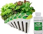 Heirloom Salad Greens Mix Seed pod Kit with Pre-Seeded Grow pods, Liquid Plant Food, and Growing Guide, 6-Pod