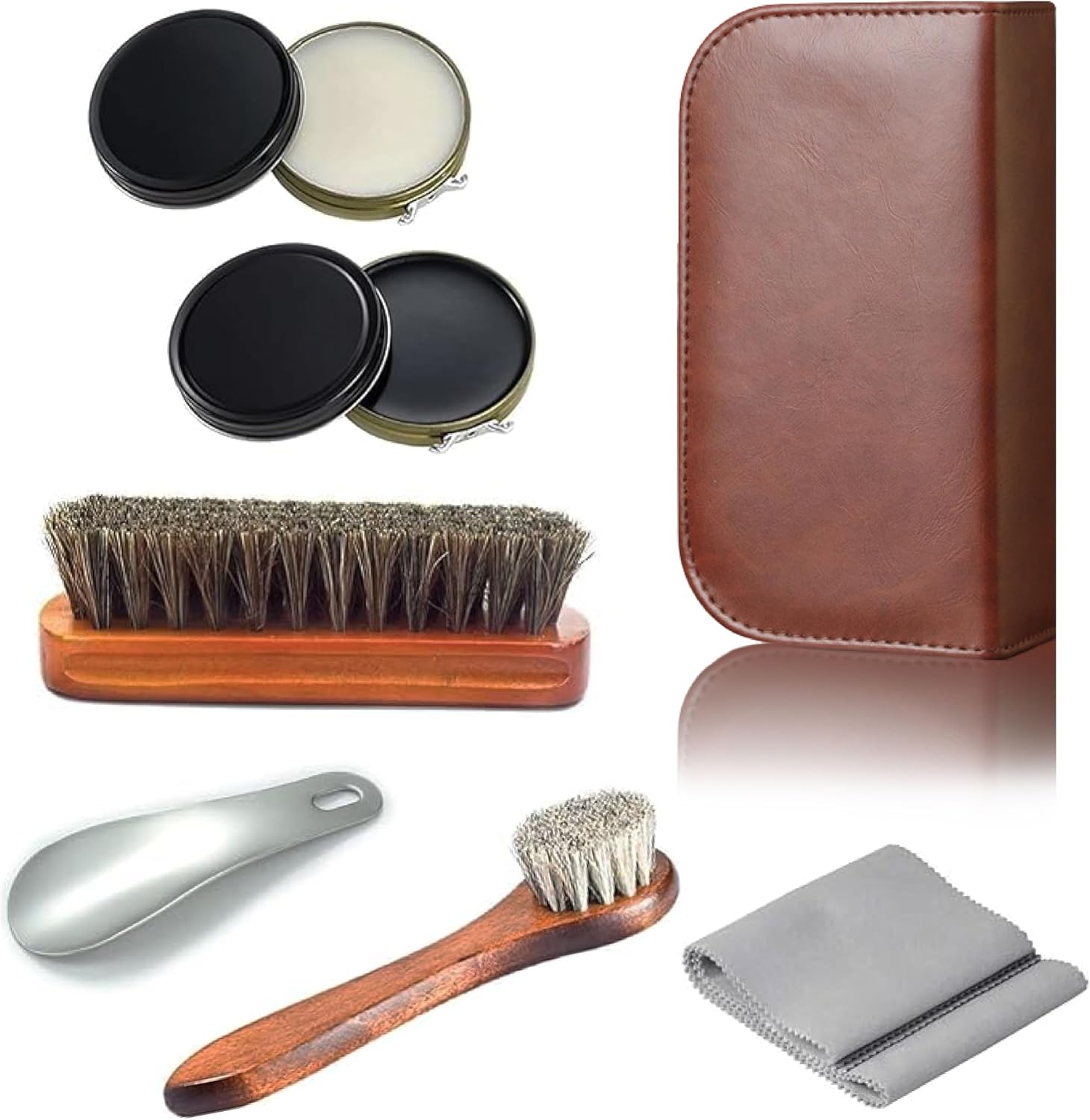 Kit premium de cuidado de calzado con cepillos y caja elegante miniatura 1
