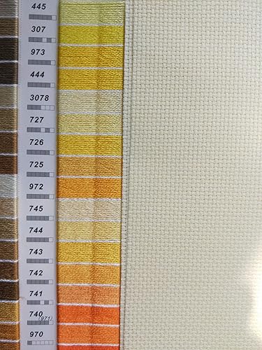 Miniatura 112 de 19" x 28" 14CT Tela de punto de cruz de algodón Aida (lino)