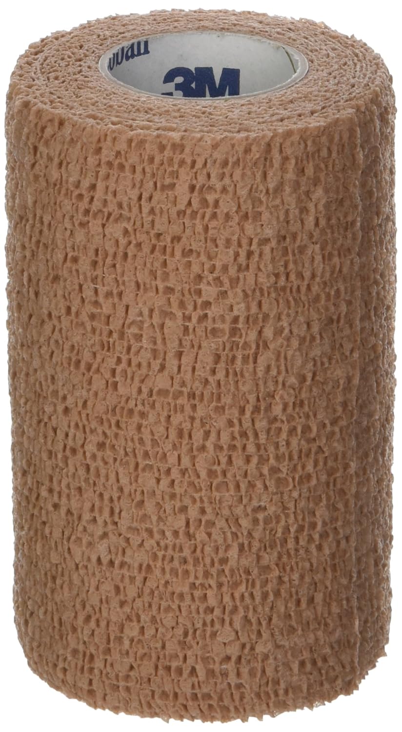 3M Coban Self-Adherent Wrap, Self Adherent Wrap Used to Secure Dressings and Other Devices, Compress or Protect Wound Sites and Immobilize Injuries, Blue, 1"x 5yds, Box of 30 Rolls
