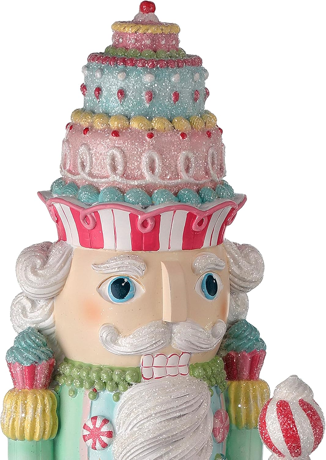 Regency International Resin Pastel Peppermint Nutcracker, 22 Inches, Figurine, Christmas, Tabletop Decor