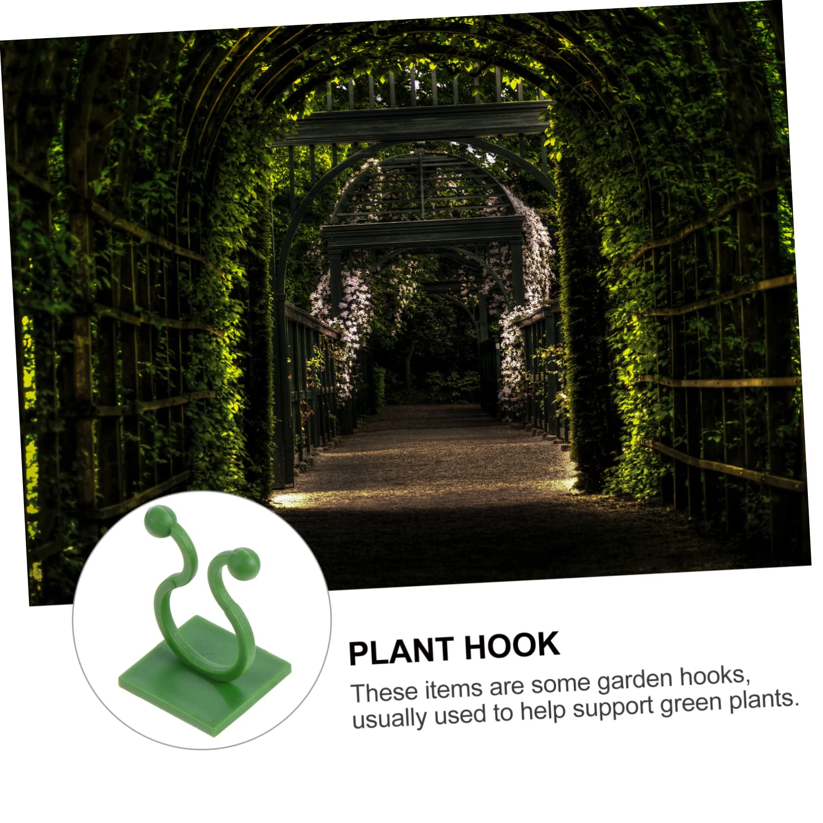 INOOMP 300pezzi Supporti per Piante Verde Clip Fissaggio per Viti da Giardino Strumento per Parete Facile Installazione e Risparmio Spazio