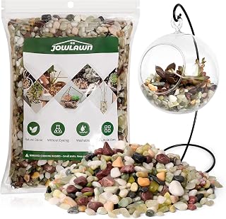 5lb Mixed Color Jade Rocks - Aquarium Gravel, Gravel for Fish Tank, Natural Polished Decorative Gravel, Decorative Pebbles Top Dressing for Planters, Potted Plants, Succulents, Cactus
