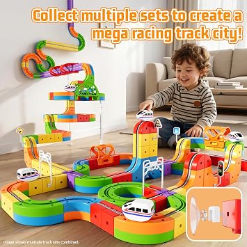 152 pcs KlickRail Electric Train Set Race Track for 3 4 5 6 7 8 Years Old