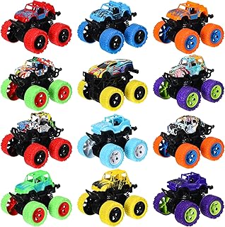 Jerify 12 Pack Truck Toys Trucks for Toddlers Truck Bulk Tiny Trucks Mini Trucks Boys' Play Trucks Christmas Birthday Party Gift for Boys and Girls (Cool Style)